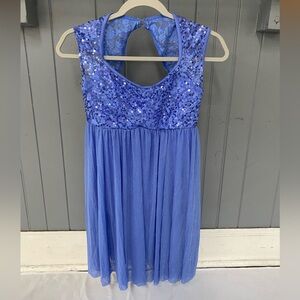 Balera Sequin Lace Glitter Mesh Dress Dance Costume